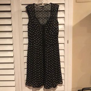 Beautiful black slip dress with delicate flowers